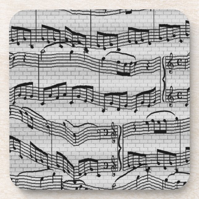 Musiknoten Getränkeuntersetzer (Vorderseite)