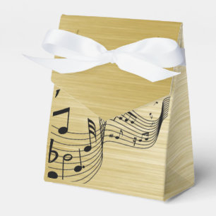 Musiknoten Gold gebürstet Geschenkschachtel