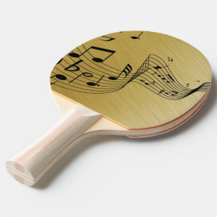 Musiknoten Gold gebürstet Tischtennis Schläger