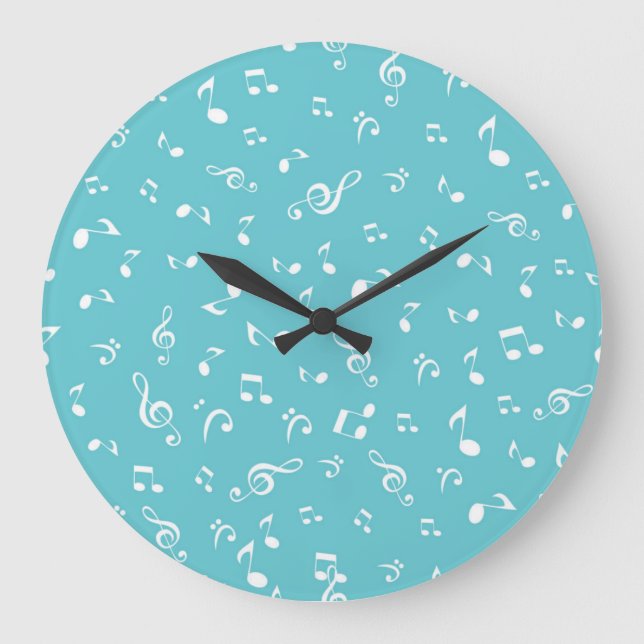 Musiknoten Große Wanduhr (Vorderseite)