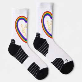 Musiknoten im Regenbogen, Crew Socken