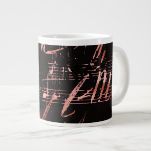 Musiknoten in Roségold-Jumbo-Keramik-Latte-Mug Jumbo-Tasse