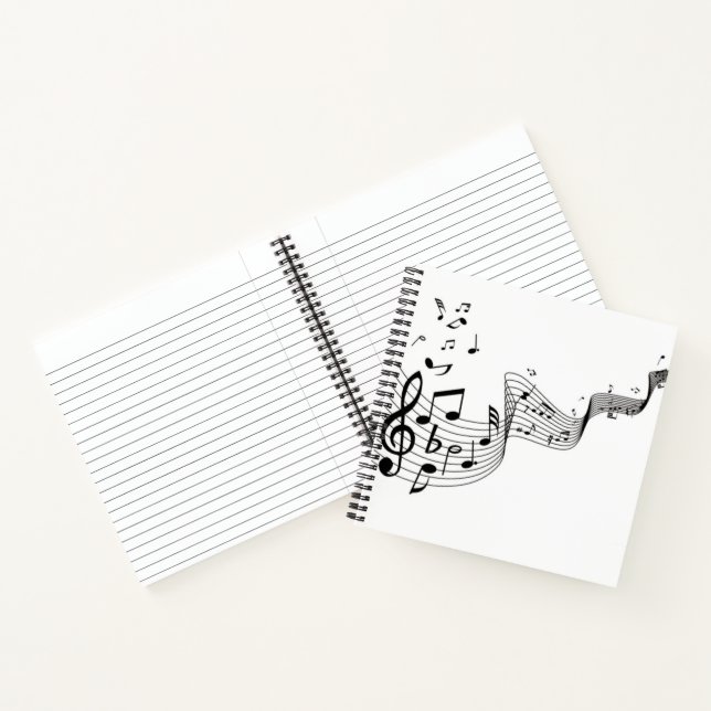Musiknoten in Weiß Notizbuch (Innenseite)