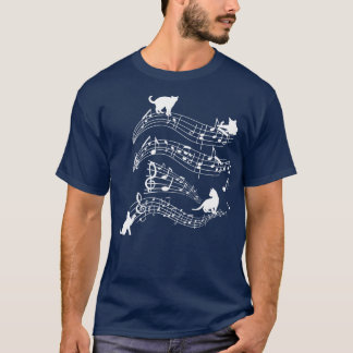 Musiknoten Katzen Musikalische Kerne Funny Kittens T-Shirt