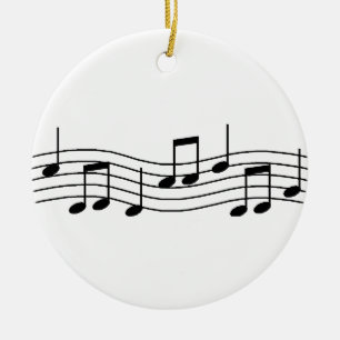 Musiknoten Keramikornament