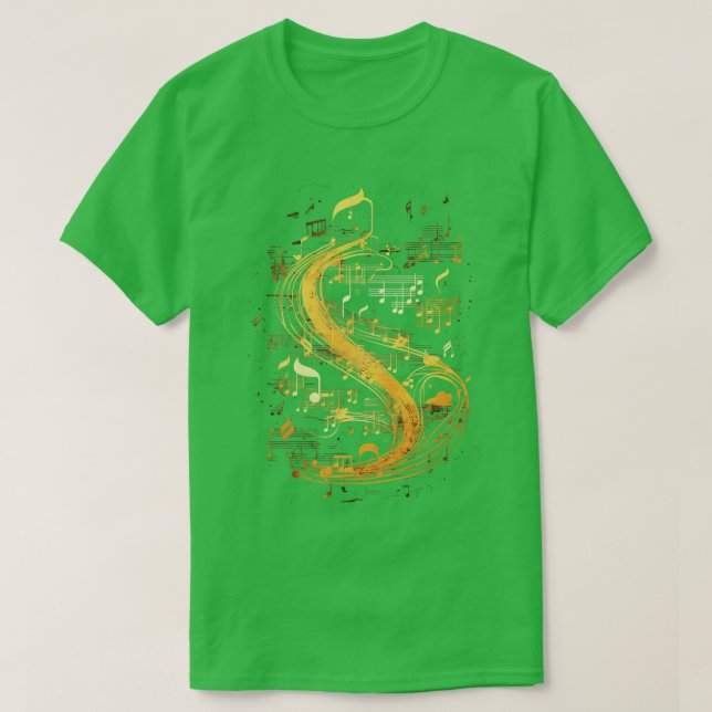 Musiknoten Klassisches Gefühl T-Shirt (Design vorne)