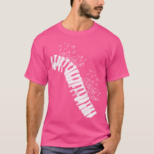 Musiknoten Klaviermädchen mit klassischer Musik T-Shirt