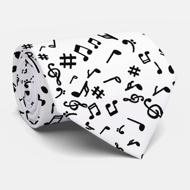 Musiknoten Krawatte (Gerollt)