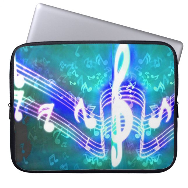 Musiknoten Laptopschutzhülle (Vorderseite)