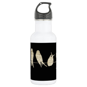 Musiknoten-Lehrer-Büro-Tiervogel-Schicksal Trinkflasche