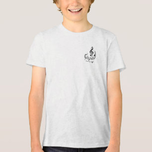 Musiknoten mit drei Stufen auf dem Personal Tri-Blend Shirt