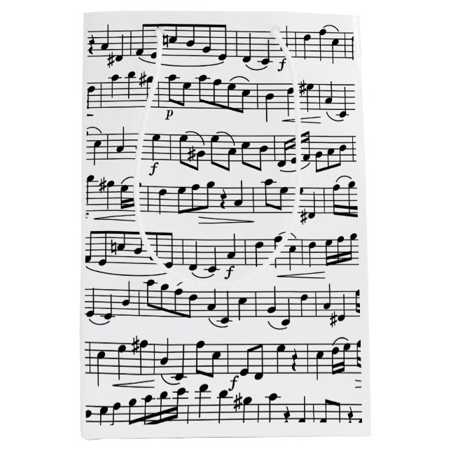 Musiknoten Mittlere Geschenktüte (Vorderseite)