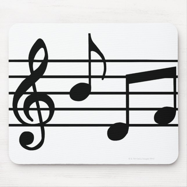 Musiknoten Mousepad (Vorne)