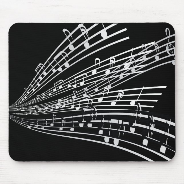 Musiknoten ~ musikalische Anmerkungs-Symbole Mousepad (Vorne)