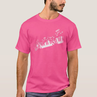 Musiknoten Musikinstrument Pianist Geschenkidee P T-Shirt