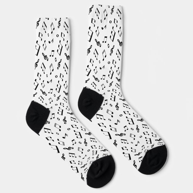 Musiknoten Muster Socken (Rechts)