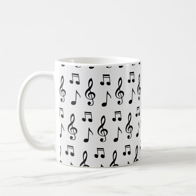 Musiknoten Nahtloses Muster Kaffeetasse (Links)