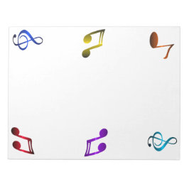 Musiknoten Notepad Notizblock