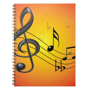 Musiknoten-Notizbuch Notizblock