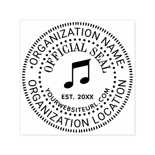 Musiknoten Offiziell Siegel Name Loc URL Estdatum Permastempel (Design)