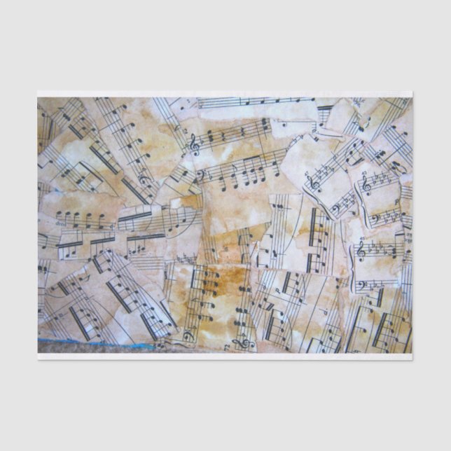 Musiknoten-Papiere Seidenpapier (Vorderseite)