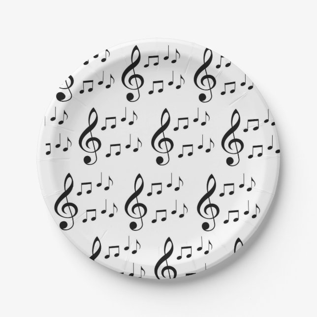 "Musiknoten-" PapierTeller (Vorderseite)