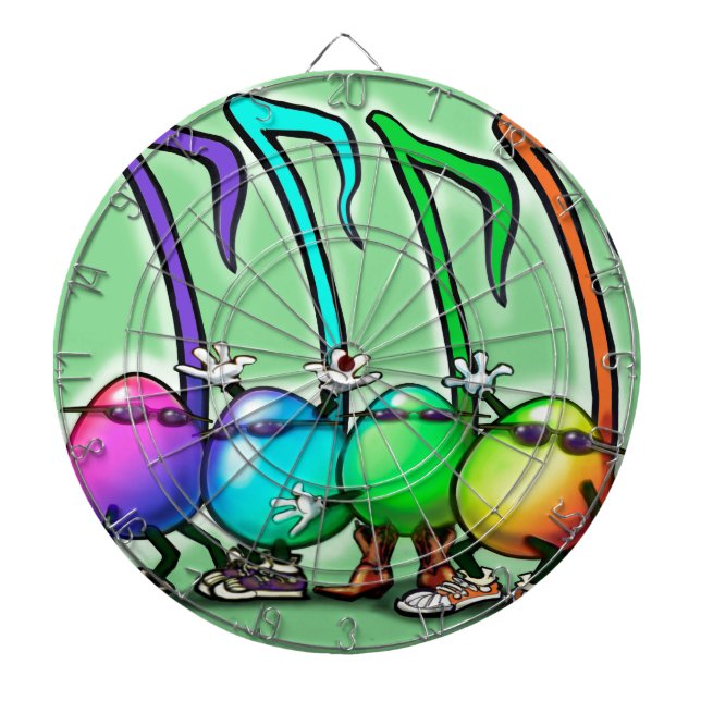 Musiknoten Party Dartscheibe (vorne)