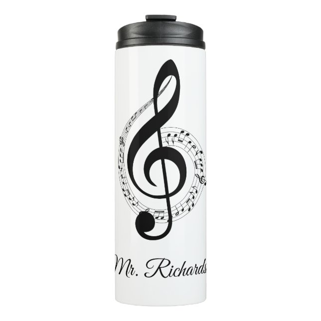 Musiknoten Personalisiert Thermal Tumbler Thermosbecher (Vorderseite)