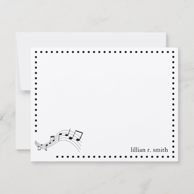 Musiknoten Personalisierte Note Card Mitteilungskarte (Vorderseite)