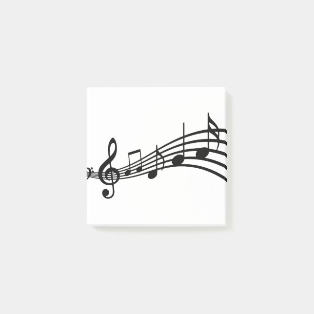 Musiknoten Post-it Klebezettel (Vorderseite)