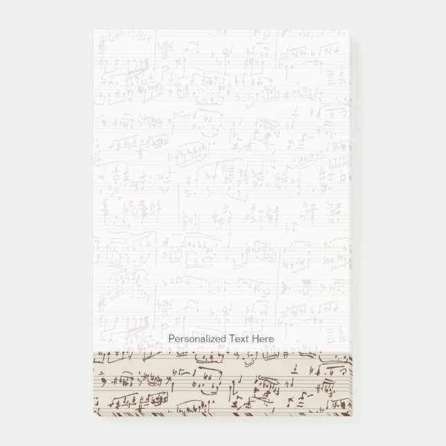 Musiknoten Post-it Klebezettel (Vorderseite)