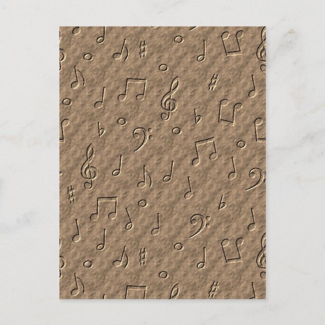 Musiknoten Postkarte (Vorderseite)