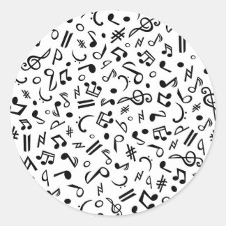 Musiknoten Runder Aufkleber