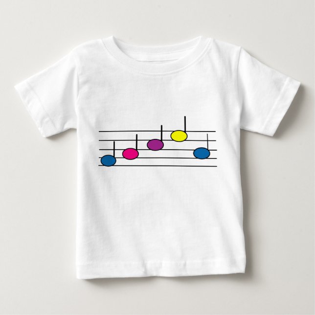 Musiknoten Säugling T - Shirt (Vorderseite)