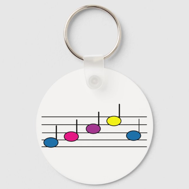 Musiknoten Schlüsselkette Schlüsselanhänger (Vorderseite)