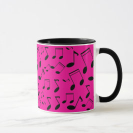 Musiknoten schwarz tasse