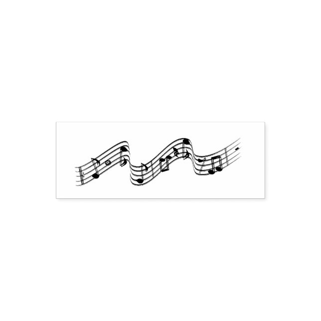 Musiknoten Selbstfarbige Briefmarke Permastempel (Design)