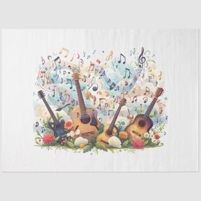 Musiknoten Serie Design 9 Seidenpapier (Vorderseite)