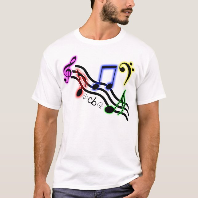 Musiknoten-Shirt T-Shirt (Vorderseite)