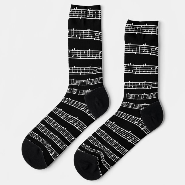 Musiknoten Sock Socken (Linkes Detail)