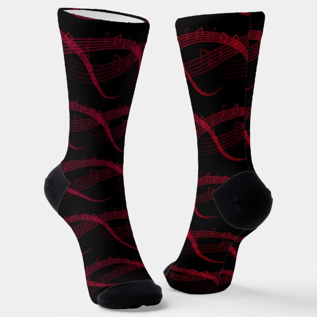 Musiknoten Socken (Gewinkelt)