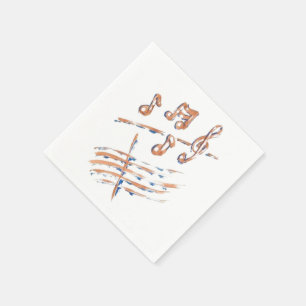 MUSIKNOTEN STANDARD COCKTAIL NAPKIN SERVIETTE