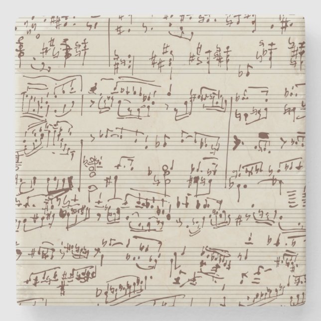 Musiknoten Steinuntersetzer (Vorderseite)