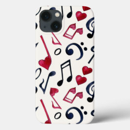Musiknoten & Symbole Schwarz & Weiß Case-Mate iPhone Hülle