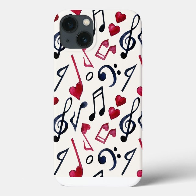 Musiknoten & Symbole Schwarz & Weiß Case-Mate iPhone Hülle (Rückseite)
