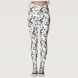 Musiknoten thematische Leggings