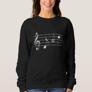 Musiknoten Treble Clef Musical Symbol für Musicia Sweatshirt