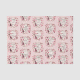 Musiknoten und Blume Retro Style Muster Seidenpapier