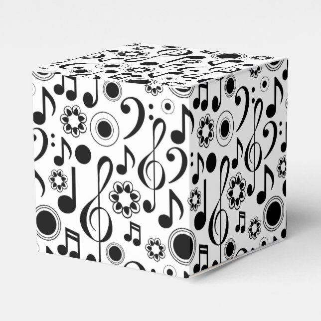 Musiknoten und Clefs Geschenkschachtel (Vorderseite)