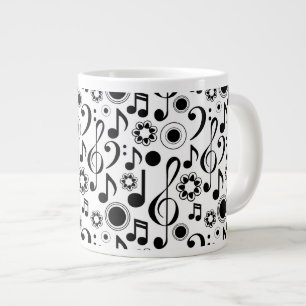 Musiknoten und Clefs Jumbo-Tasse
